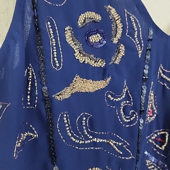 Free People Secret Garden Beaded Shift Small Dress - Picture 5 of 9